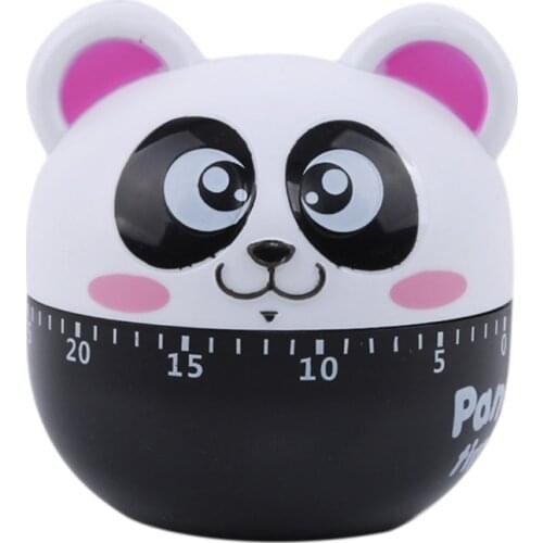 New Useful High Quality Crystal Mechanical 60 Minute Panda Timer No Batteries Required Kitchen Tool Gift