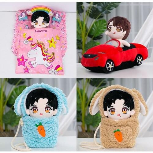 Plush Messenger Bag can Hold 20cm Idol Doll Takeaway Rabbit Bag Bed Bedroom Car Furniture Toys Dollhouse Accessories