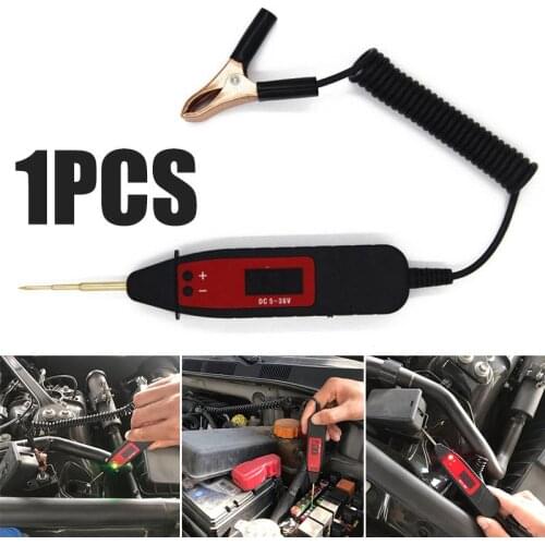 Durable Car Digital LCD Electric Voltage Test Pen Professional Automotive Tester Pencil With LED Light Detector