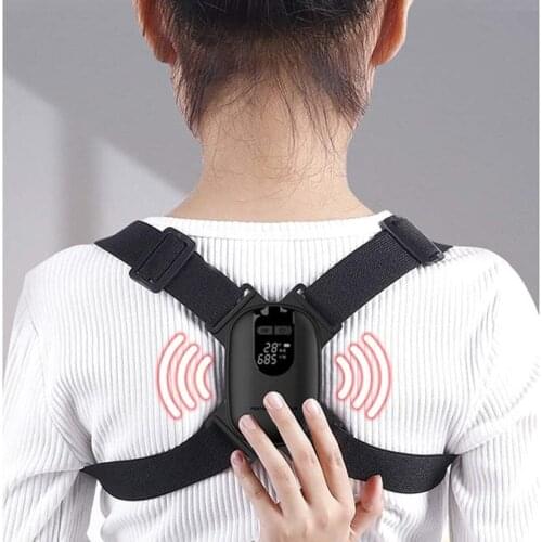 Adjustable Anglel Smart Posture Corrector For Adults Children Correct Hunchback Clavicle Support Trainer Upper Back Brace Black