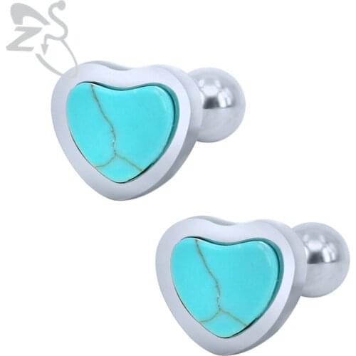 Romantic Heart Resin Ear Stud Earring 316 Stainless Steel Piercing Earrings Brincos For Women Girl Female Wedding Party Jewelry