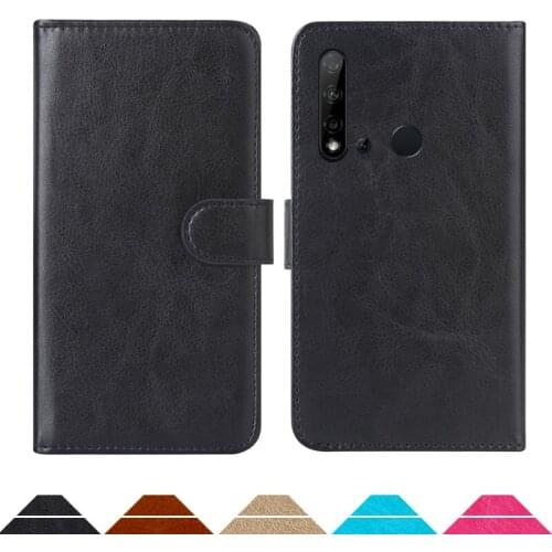 Luxury Wallet Case For Huawei P20 Lite 2019 PU Leather Retro Flip Cover Magnetic Fashion Cases Strap