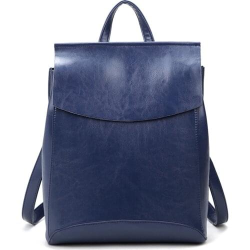 2017 New Preppy Style women backpack vintage leather school bags for Girls motorcycle backpack travel bag mochilas mujer