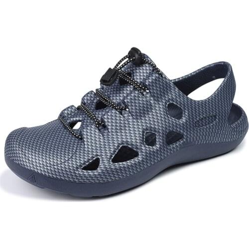 Breathable Men Jelly Sandals Clogs Cool Summer Beach Slides Lightweight Mens Sneakers Outdoor Waterproof Casual Shoes Slippers