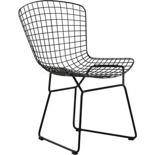 Nordic Wrought Iron Hollow Chair Net Red Wire Chair Simple Designer Dining Chair Modern Black And White Negotiation Chair Lounge