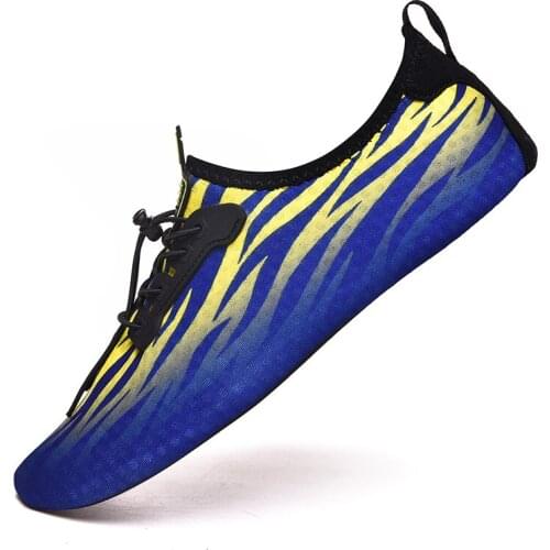 Lovers Outdoor Aqua Shoes Adult Mesh Fabric Breathable Swimming Fishing Upstream Shoes Hard-Wearing Water Shoes for Men Women