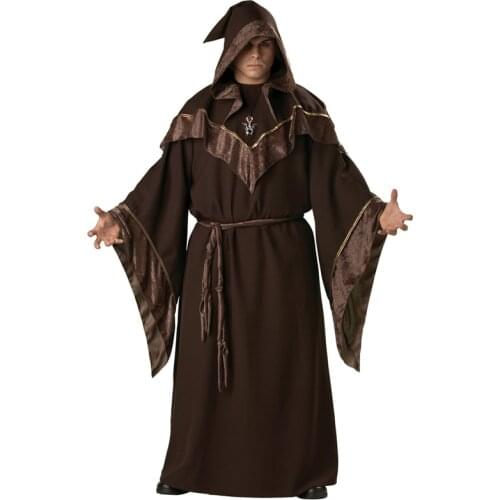 Halloween Party Shaman Religious Costume European Religious Men God Father Missionary Gothic Wizard Cosplay Priest Uniform