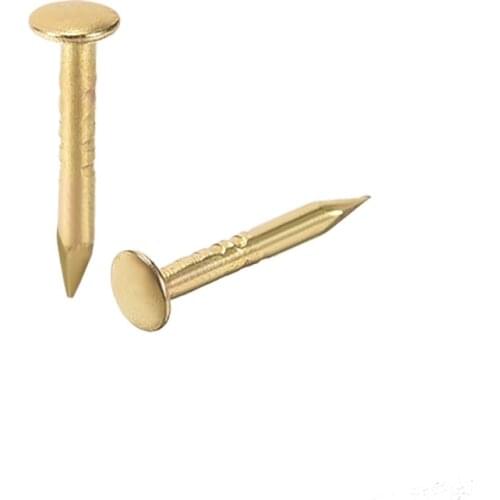Uxcell 500pcs Small Tiny Nails 1X8mm for DIY Decorative Household Accessories Gold Tone for Home Garden DIY Application