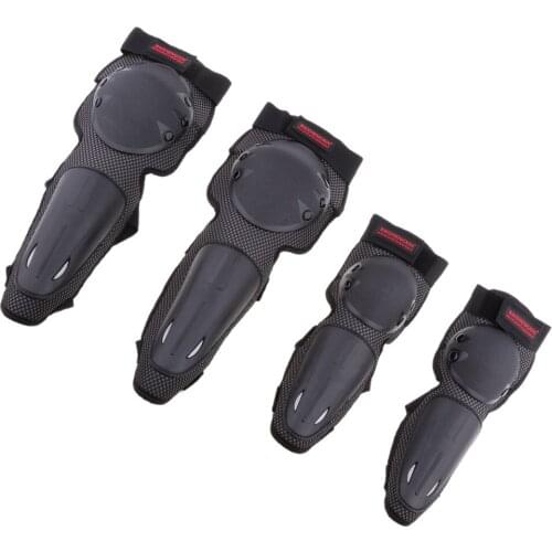 4Pcs/set Unisex Motorcycle Knee Elbow Protector Motocross Racing Skating Knee Shin Guard Pads Protective Gear for Adults