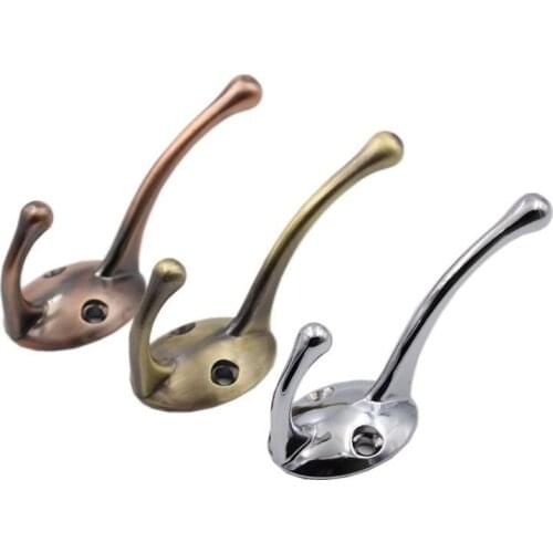 5PCS/Lot 3colors Vintage Cloth Hooks Wall Hook Rustic Coat Bag Hat Hanger Rustic Robe Hooks For Bathroom Kitchen Bedroom