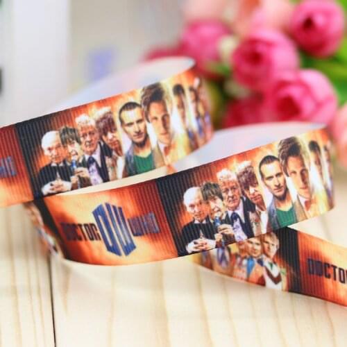 7/8'' Free shipping doctor printed grosgrain ribbon hair bow diy party decoration wholesale OEM 22mm B337