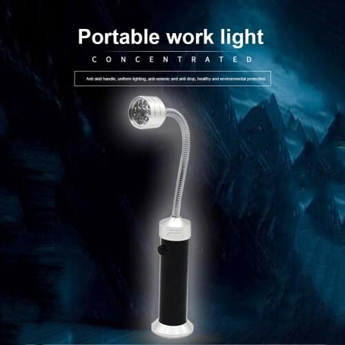 9LED Portable Car Light Hose Flashlight Outdoor Camping Barbecue Grilling Lamp Bendable Car Repair Work Light Emergency Lighting