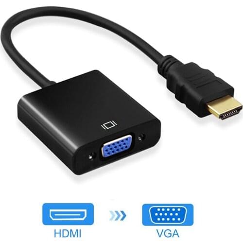 HDMI to VGA with Audio Adapter Male to Female Converter Adapter 1080P Digital to Analog Video Audio Converter For Monitor PC
