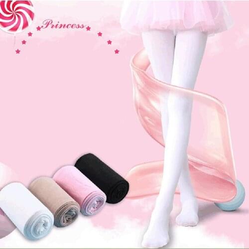 ChildrenS Thin White Pantyhose Anti-Pilling Non-Slip Ballet Dance Socks Girls Tights Kid Pantyhose Spring Summer Elastic Stocki