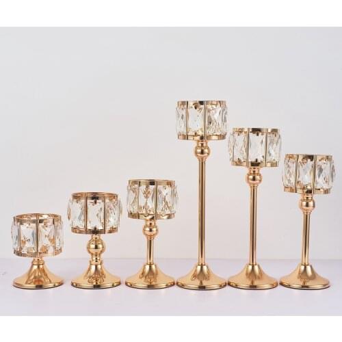 European Style Metal Candle Holders Parties Dinner Decor Candlesticks Church