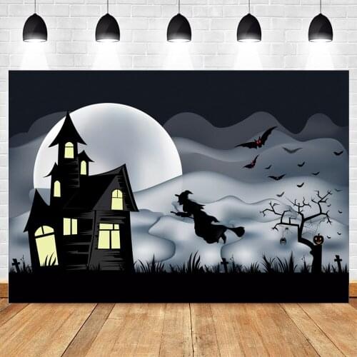 Yeele Halloween Backdrop Photocall Witch Moon Night Baby Portrait Party Decor Photography Photographic Background Photo Studio