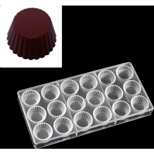 Cups Shape Hard Polycarbonate Chocolate Mold Food grade Baking Candy pastry confectionery tools Christmas