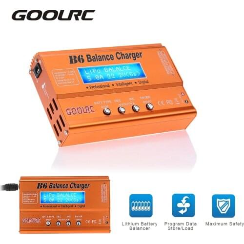 GOOLRC Hot Sale B6 Mini Multi-functional Balance Charger Discharger for LiPo Lilon LiFe NiCd NiMh Pb Battery RC Toys Parts