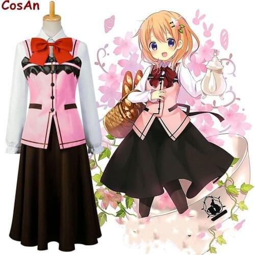 Hot Anime Is the Order A Rabbit? Hoto Kokoa Cosplay Costume Lovely School Uniform Activity Party Role Play Clothing Custom-Make