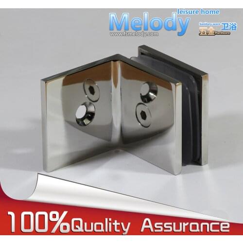 H90LS Casting 90 Degree Frameless Shower Wall-to-Glass Fixed Clamp 304 Stainless steel