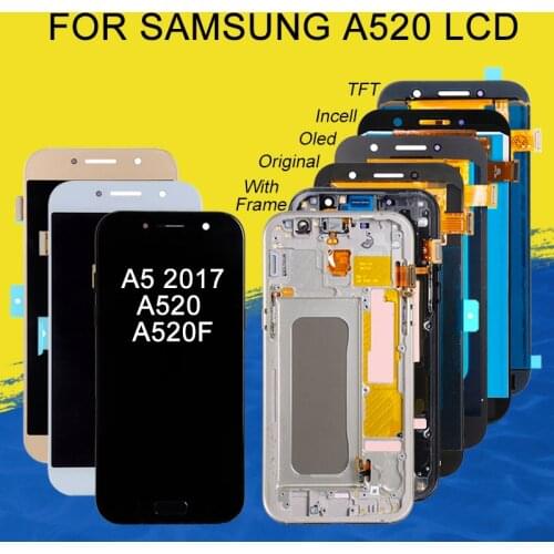 Catteny Promotion A5 2017 Display For Samsung Galaxy A520 Lcd With Touch Panel Digitizer Assembly A520F Screen Free Shipping