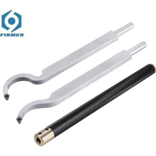 Wood Turning Tool Lathe Hollowing Tool Small/Large Bend Hollower with Carbide Inserts Wood Turning Bowl Gouge M3x6S Crew Durable