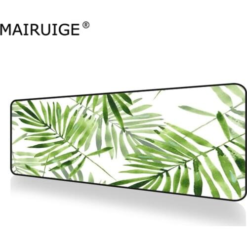 Mouse Pads Banana Leaf Tropical Rainforest Mouse Pad Large Padmouse Cactus Green Leaf Landscape Mousepad70x30 Mousepad 900x400mm