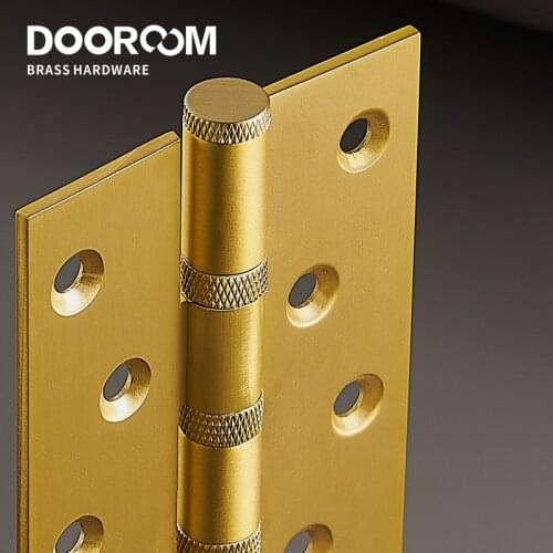 1Piece Dooroom Brass Door Hinges Free Slot Smoothly Thickening Mute 1Piece Dooroom Brass Knurled Door HingesHinges 4 Inch 5 Inch