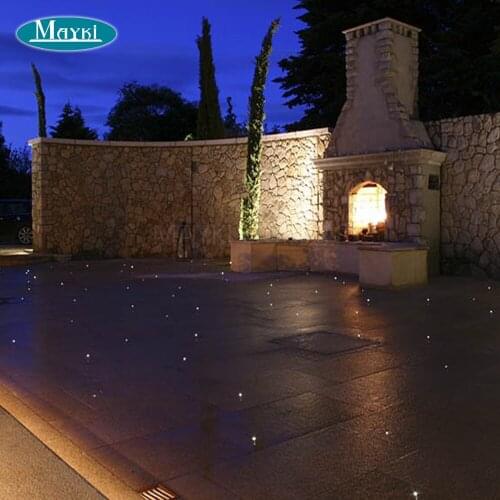 Maykit Color Change Fibre Optic Garden Outdoor Yard Path LED Light Lamp with 5W Shimmer Illuminator and End Emitting Cable
