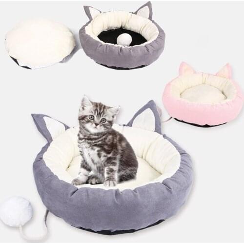 1PC Cute Ear Pet Dog Bed Winter Warm Fleece Dog House For Chihuahua Luxury Sofa Kennel Nest Puppy Cat Bed Dog Cushion Hondenmand