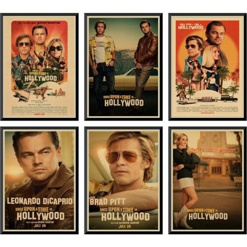 Once Upon A Time In Hollywood Wall Stickers Kraft Paper Prints Clear Image Home Decoration Livingroom Bedroom Home 42X30cm