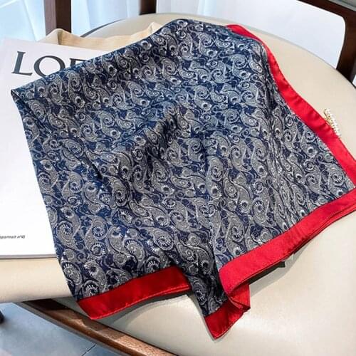 70*70cm Square Print Kerchief Silk Satin Hair Scarf Women Small Shawl Fashion Hair wrap Female Ladies foulard muffler bandanna