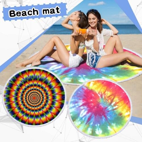 Boho Beach Towels Tropical Printed Large Round Beach Towel Microfiber Round Fabric Bath Towels For Living Room #G2