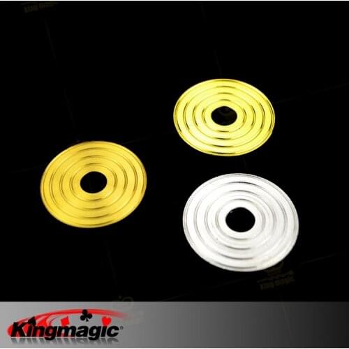 Holiday Sales Golden And Silver Coin position move coins magic props 2pcs each lot