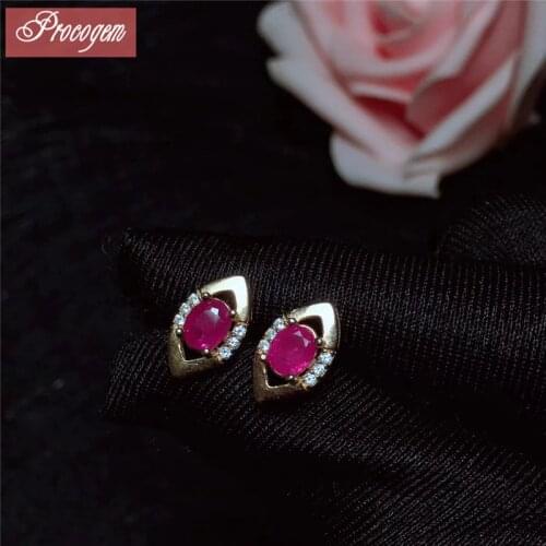 Женские серебрянные серьги Procogem China At AliExpress