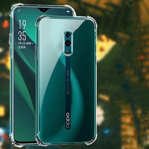 Silicone Clear Shockproof Phone Case For OPPO Reno 6 5 4 Pro 5Z 5F 4Z 5G 2 Z Realme GT 6 5 3 C2 Pro 6i 5i Q Back Covers