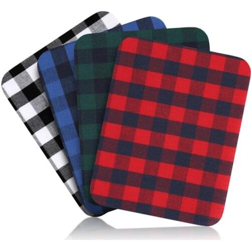 Check cloth Jeans Patch Ijzer Op Flarden Reparatie Elleboog Knie Denim Kleine Patches Voor Kleding Diy Stickers Naaien Accessoir