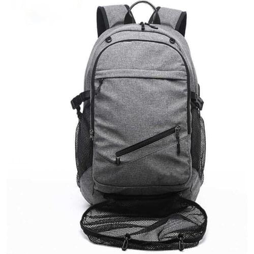 Outdoor Mens Sports Gym Bag Laptop Backpack USB Charging Travel Basketball Backpacks With Ball Holder Teenager Soccer Ball Pack