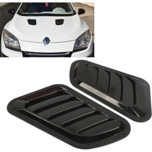 Universal black car decorative pocket air flow intake Hood Scoop Bonnet Vent cover stickers decoration styling