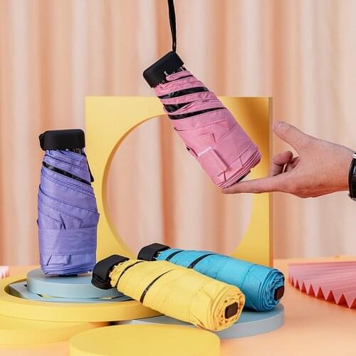 Sun Umbrella Very Small Mini Women Umbrella Vinyl Umbrella Pocket Sun Protection and Ultraviolet Protection Parasol for Boy Girl