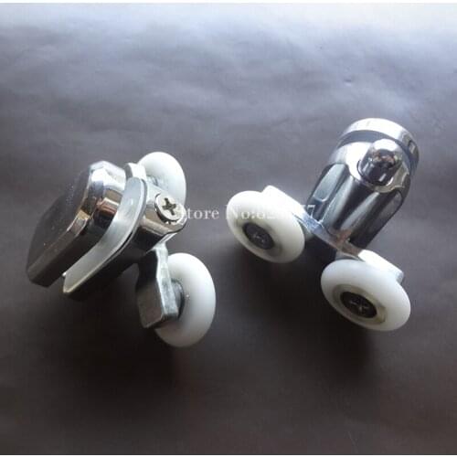 1 Set top pulley and bottom pulley alloy shower pulley wheels arc sliding door shower room diameter 19mm/23mm/25mm/27mm HM147