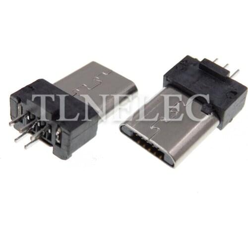 10pcs Mini 5 Pin Jack Socket Wire Soldering Adaptor Junctor Micro USB Male Interface Plug DIP Connector