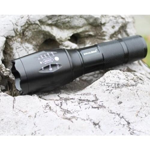 100% Authentic E17 2000 Lumens 5-Mode CREE XM-L T6 LED Flashlights Zoomable Focus Torch by 1*18650 or 3*AAA