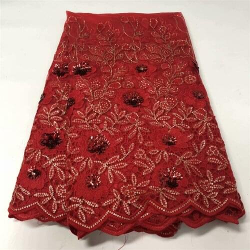 2020 African Sequin milk silk guipure cord Swiss lace,high quality water soluble lace Fabric for dresses 5yards/lot RL0714