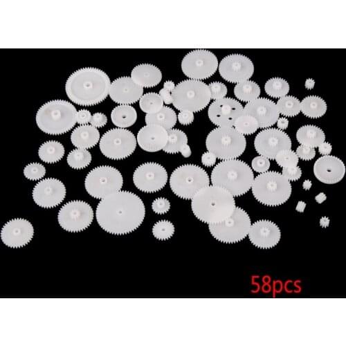2020 New 58 styles Plastic Gears Cog Wheels All The Module 0.5 Robot Parts DIY Accessory