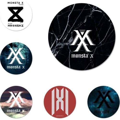 58mm Monsta X KPOP Boy Badge Brooch Pin Accessories For Clothes Backpack Decoration gift