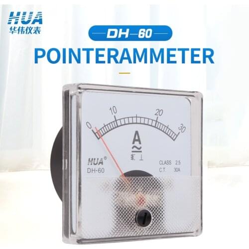 DH-60 AC Ammeter Analog Current Meter,1A 2A 3A 5A 10A 15A 20A 30A 50A 30/5 50/5 etc,factory direct selling