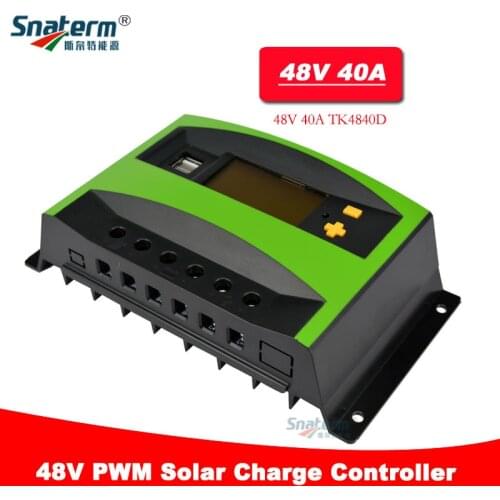 DC48V 40A High Quality TK4840D 48V 40Amps LCD Solar Charge Controller Regulator double USB output 40A Solar PV Battery Chargers