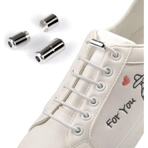 Elastic Shoelaces Round Locking No Tie Shoe Laces Quick Lazy Laces Rubber Sneakers Shoelace for Kids Adult Shoe Laces No Tie
