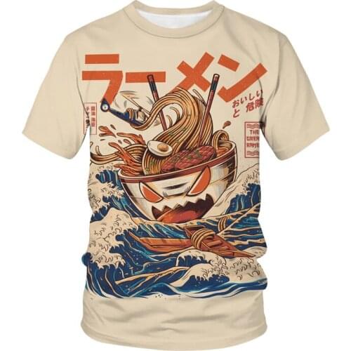 New Food Monster T-Shirt Sushi Dragon 3D Printed Streetwear Men Women Fashion Oversized T Shirt Harajuku Kaiju Tees Tops Clothes